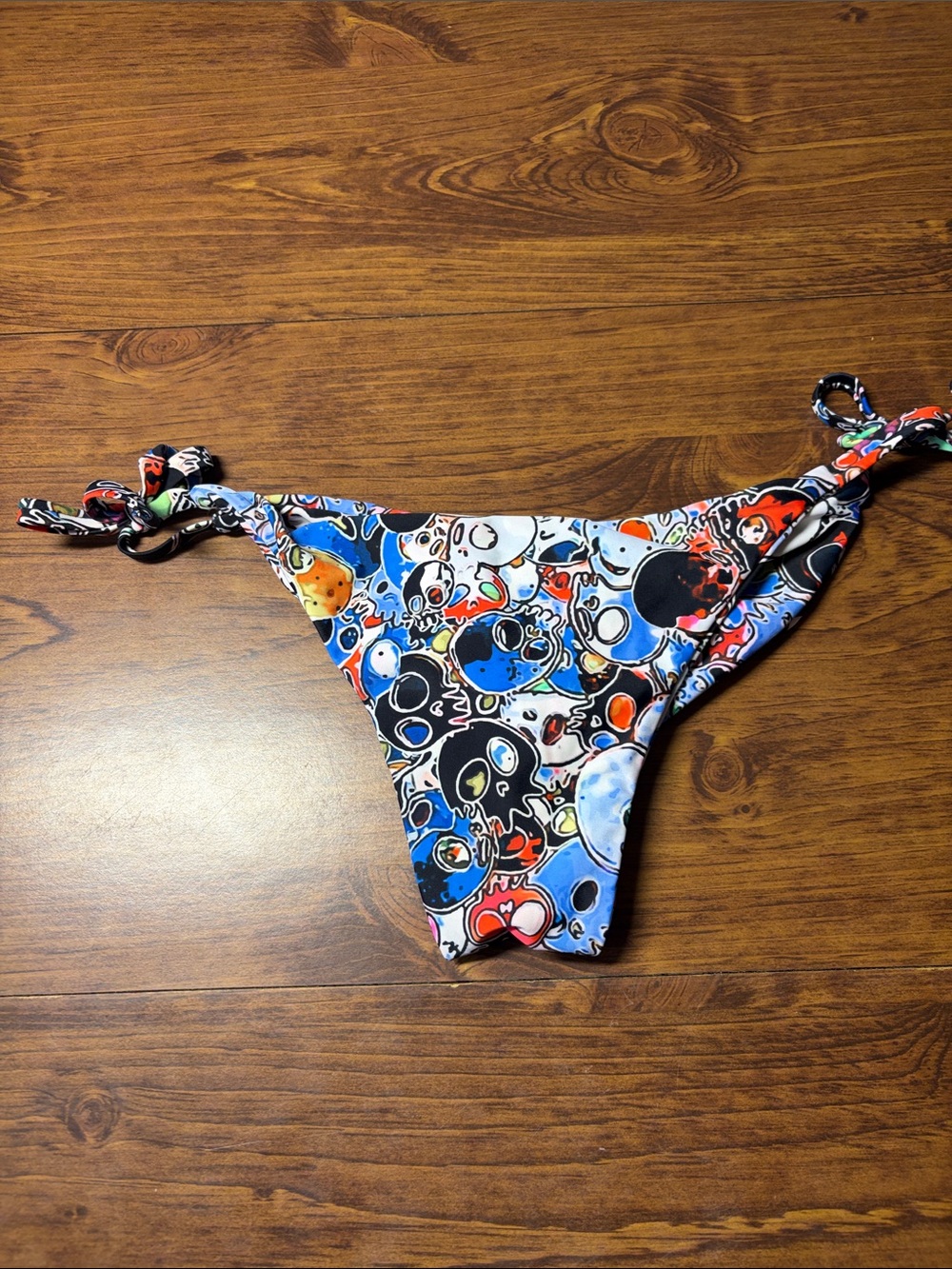Tie-Side Bikini Bottom in Multicolor Print